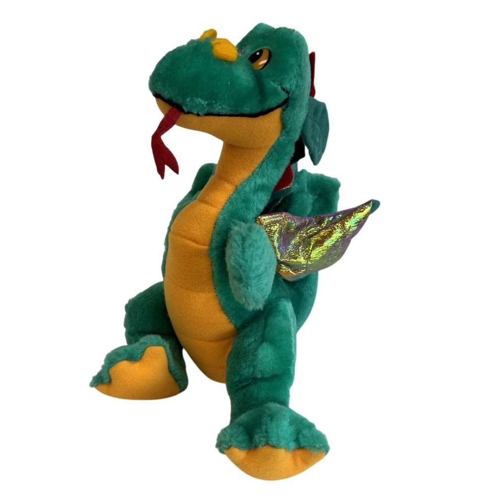 Ace Novelty Green Dragon Plush Shimmer Wings Stuffed Animal 11 Inch